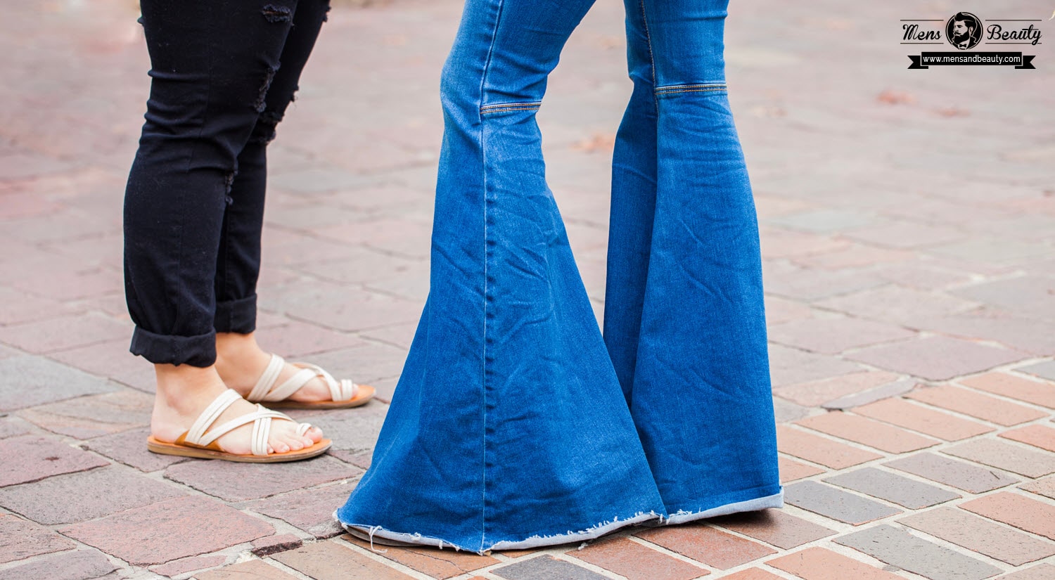 accessori di abbigliamento hippies uomo pantaloni a zampa di elefante